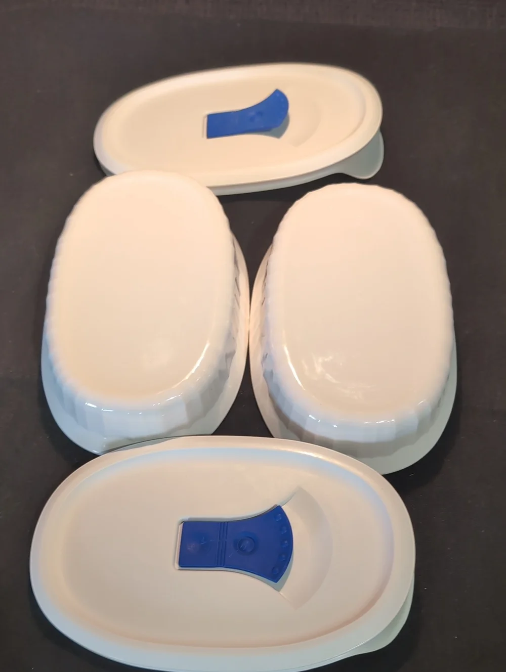 Two (2) French White Corning Ware CorningWare 15 oz. Casseroles w/ Vented Lids